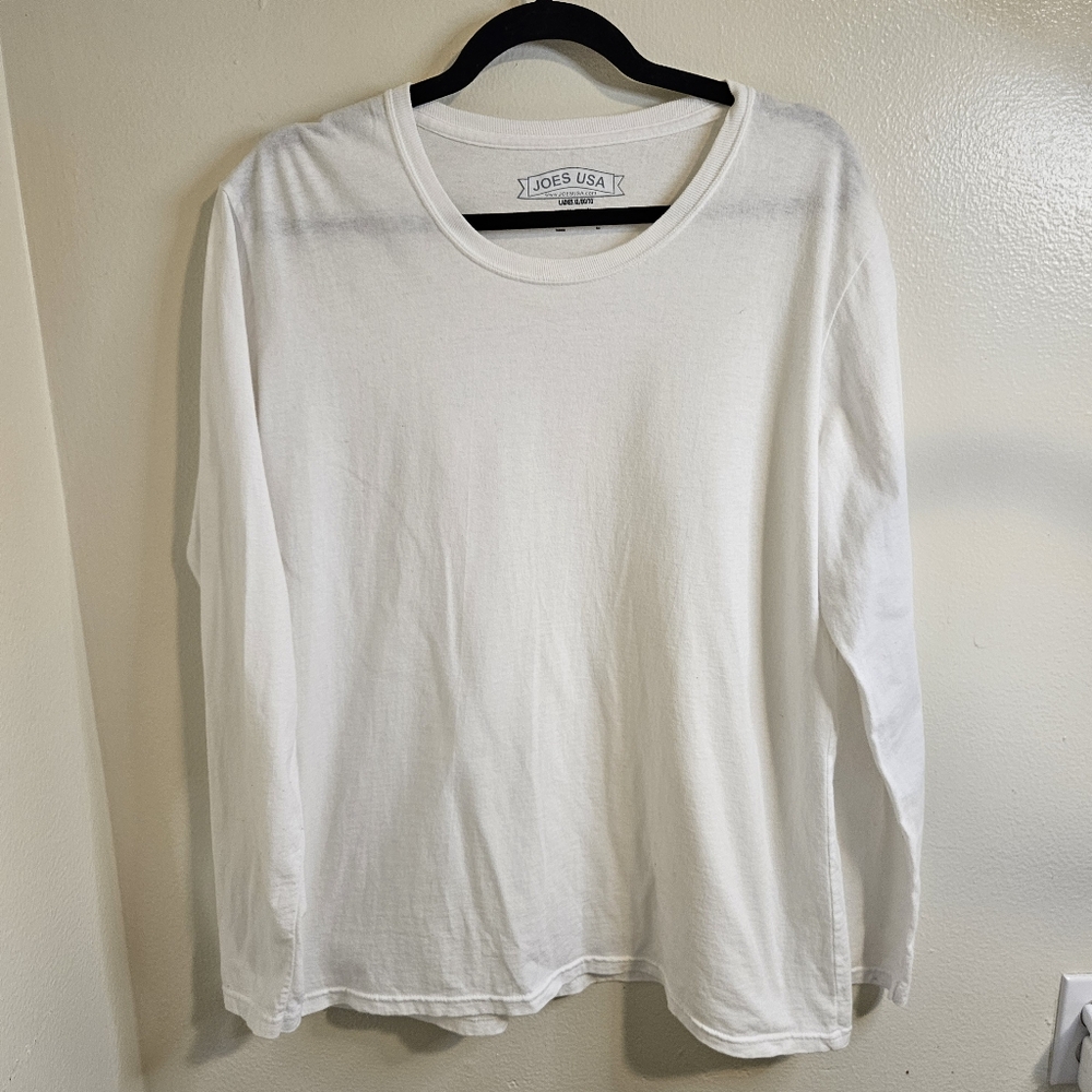 Joes USA Basic Long Sleeve Shirt Winter  Lagen Look Essential 100%Cotton Size XL